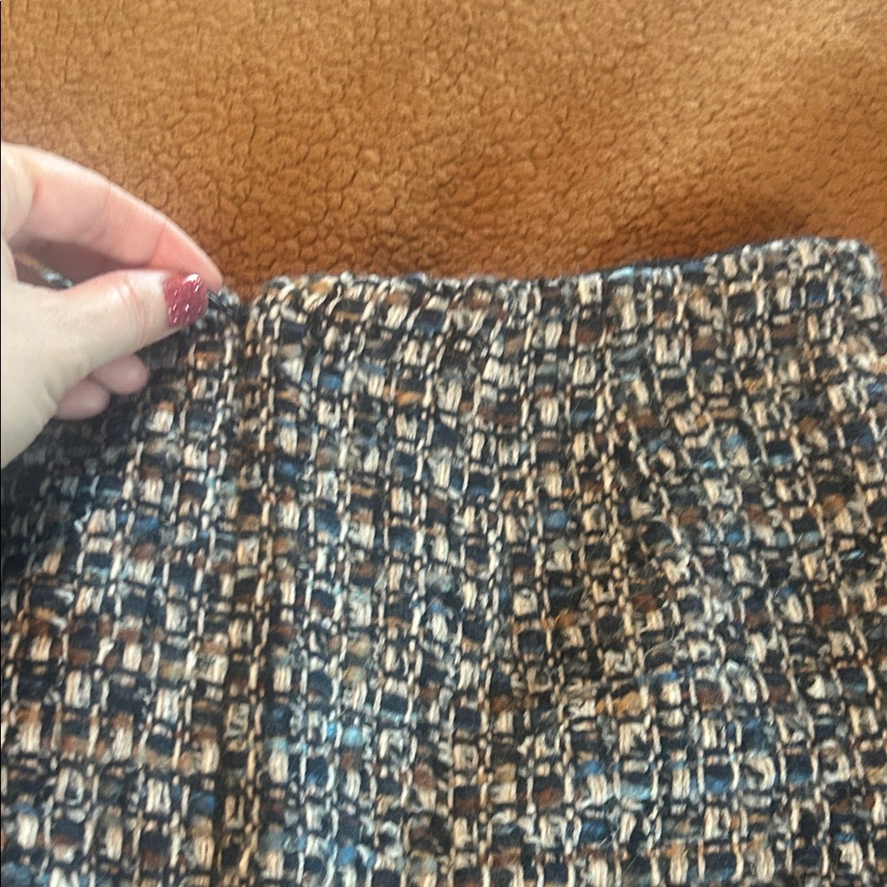 Blue Tweed Women's Skirt - Picture 10 of 13